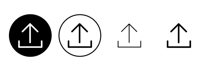 Upload icon set. load data symbol