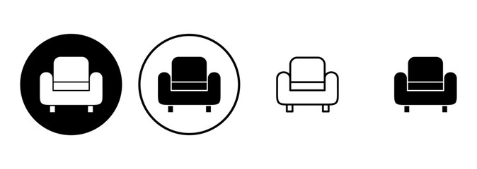Sofa icon set. sofa icon illustration