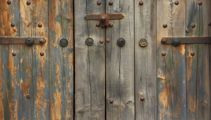 Porta de Madeira Clássica e Detalhada Antiga IA Generativa