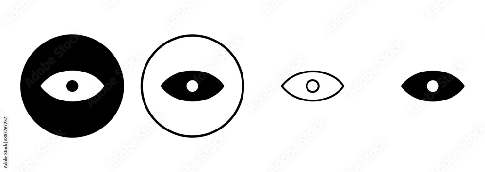 Canvas Prints Eye icon set. Eye vector icon. Look and Vision icon.