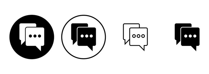 Chat icon set. speech bubble icon. comment icon vector. message. contact us