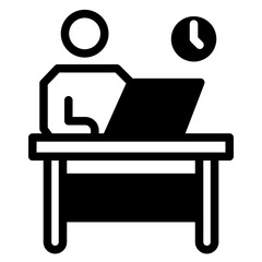 Icon of Person working from home on the computers