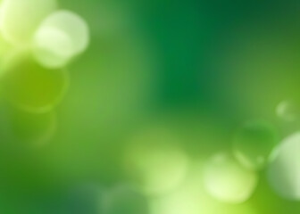 Abstract green bokeh background in defocus
