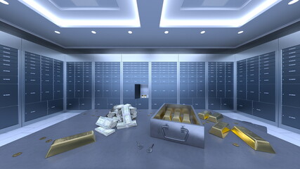 金庫室　3DCGレンダリング