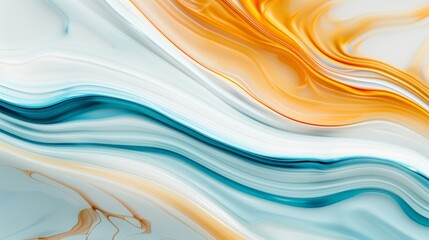 Obraz premium Seamless epoxy resin river flowing through a unified abstract landscape, continuous waves and unbroken patterns, fluid motion and cohesive colors