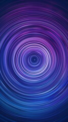 Obraz premium Abstract concentric circles in purple and blue shades, hypnotic pattern. Vortex and illusion concept