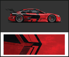 Race car wrap design illustrations