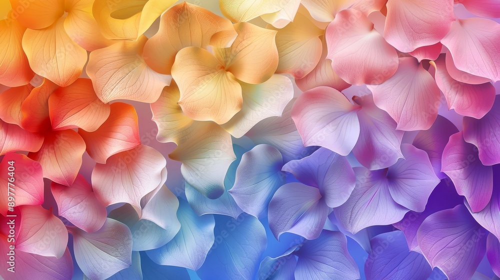 Aufkleber an abstract background with a colorful petal gradient smoothly blending, creating a vibrant and arti