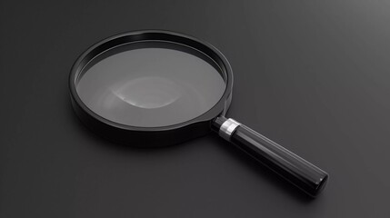 Very beautiful 3D Object Magnifying Glass Black back white
