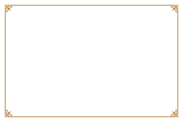 Elements of ornate vintage frames. Border gold on white classic corner motifs. Design print for greeting cards, wedding invitations, restaurant menu, royal certificates. Set 48
