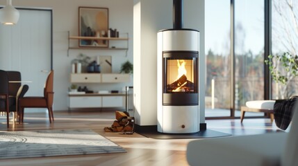 high-resolution, ultra-realistic, 4K, cinematic image of a modern style stove 