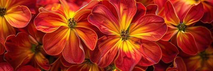 Fototapeta premium red and yellow flowers