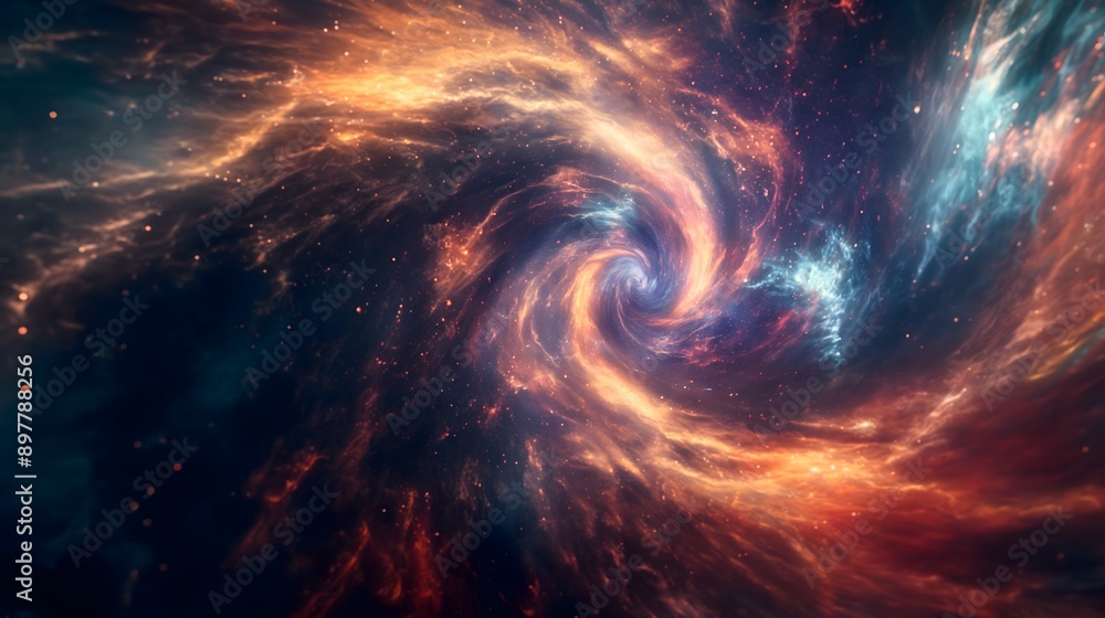 Poster 46. design an abstract 3d rendered background of swirling vortexes of energy and pulsating light aga