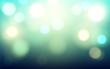 Blue and Green Bokeh Background. Soft Abstract Light with Circular Patterns, Background decoration