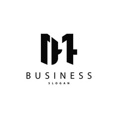 Initial HM Letter Logo, Modern and Luxury Vector Minimalist MH Logo Template