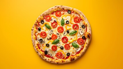 pizza vector flat minimalistic asset isolated vector style illustration