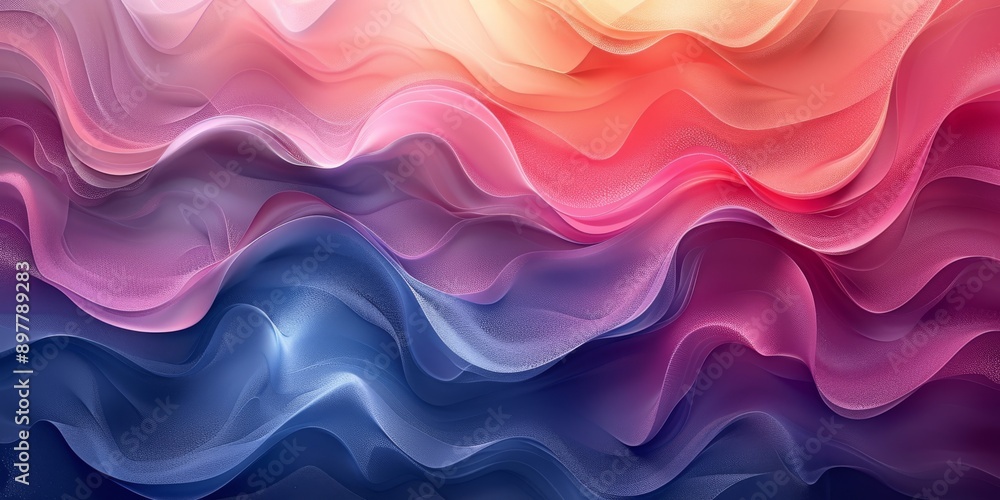 Poster a beautiful blend of vibrant colors in fluid motion, creating a gradient effect with artistic abstra