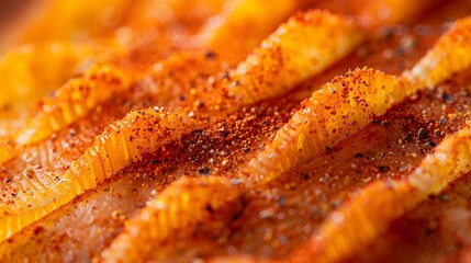 Pile of potato chips close-up background