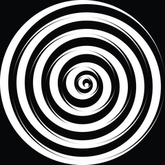 Obraz premium Perceptual circles optical illusion in black and white