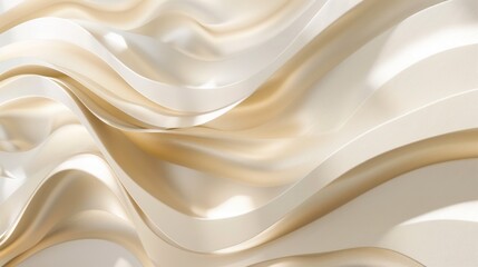 Obraz premium Abstract Waves of Cream and Beige