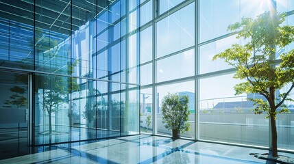 A dynamic glass window technology that adjusts tint to optimize natural light and reduce energy use