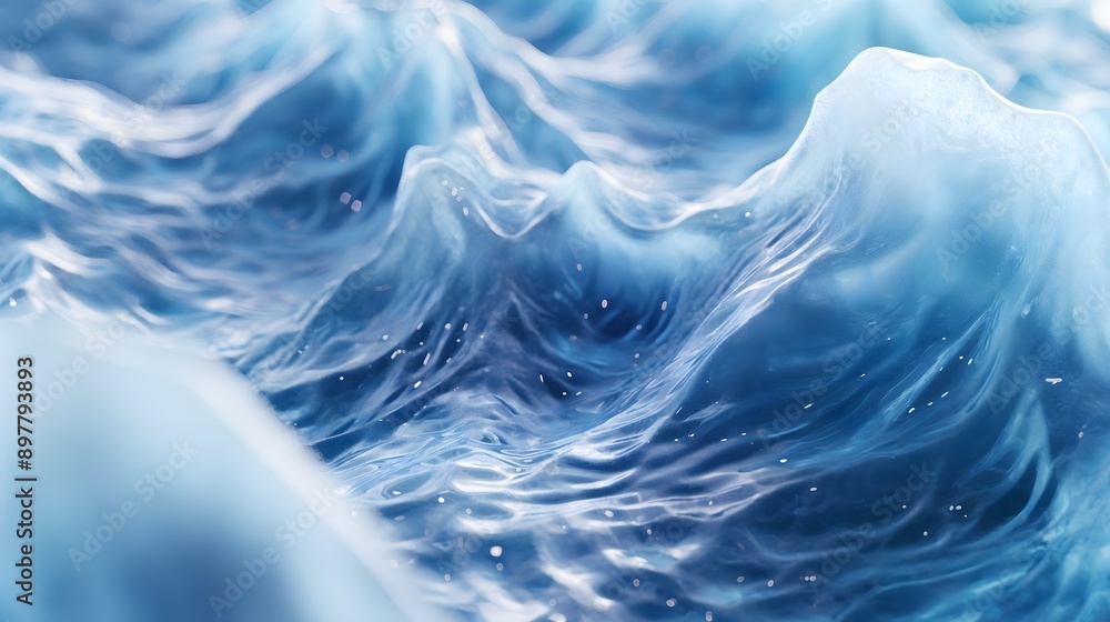 Aufkleber 21. create an abstract 3d rendered background of translucent waves crashing together in a mesmerizin
