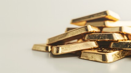 Gold bullion, illustration isolated on white