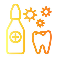 toothpaste Line Gradient Icon