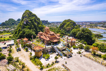Quan The Am Pagoda in Da Nang, marble mountains, Vietnam