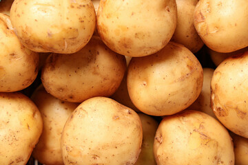 Texture of raw potatoes as background