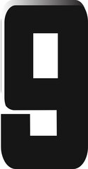 Black number 9