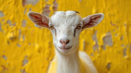 Obraz premium A Close-Up Portrait of a Goat