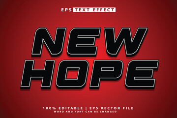 New hope 3d editable text effect