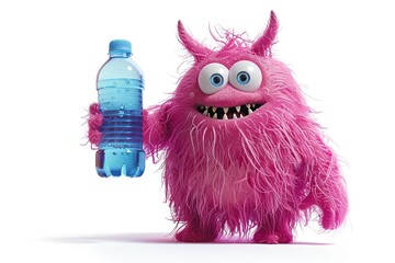 Monster with water bottle 