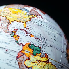 Naklejka premium A globe with abstract continents