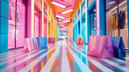 Vibrant Retail Corridor with Personalized Shopping Experience