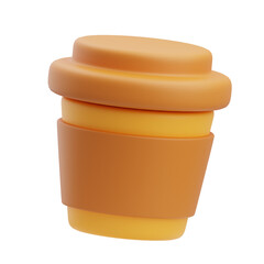 3D Coffee Isolated Illustration Render