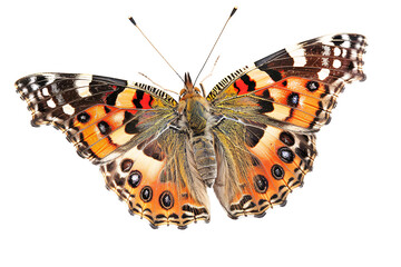 Naklejka premium Close-Up of a Painted Lady Butterfly