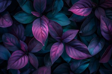 Moody Foliage Dark-Toned Abstract Leaf Texture