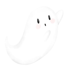Naklejka premium Cute little ghosts on Halloween