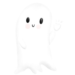 Cute little ghosts on Halloween