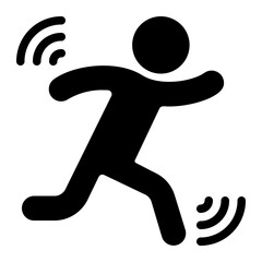 motion sensor glyph icon