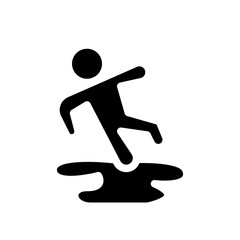 wet floor sign icon