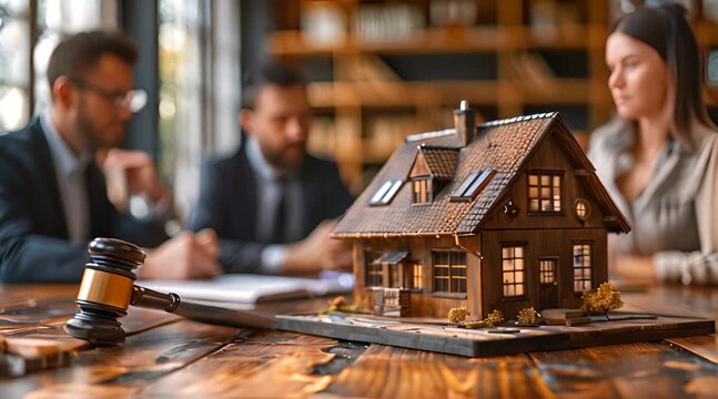 Lawyer or Agents advising to client signing sale agreement contract is the new home to a customer, deal mortgage, making sign an agreement contract residence, real estate developer.