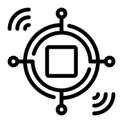 accelerometer sensor line icon