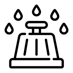 rain sensor line icon