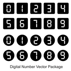 Digital Number Vector Package