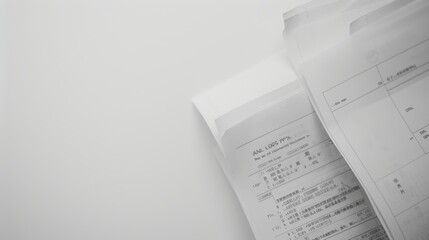 Close-up view of printed financial documents displaying annual loss percentages on a white surface, revealing complex data analysis for informed investment and market strategies