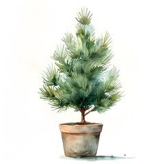 Christmas tree in a pot