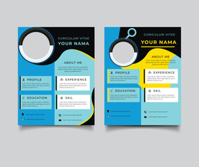 Clean and modern resume portfolio or cv template